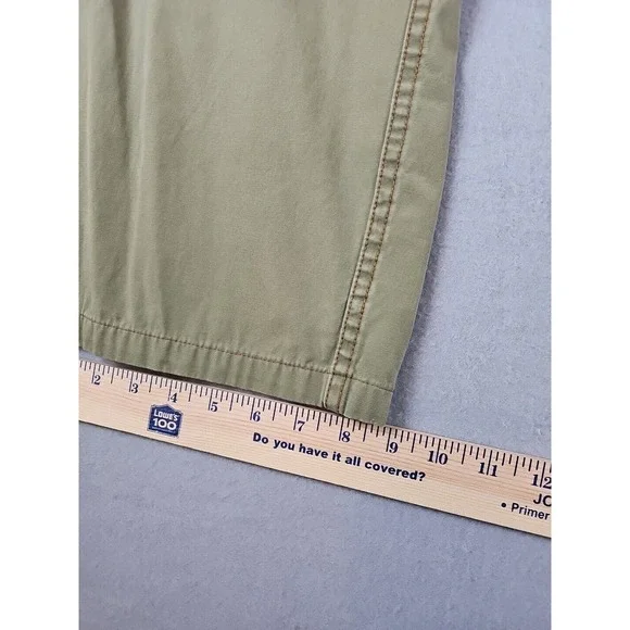 KAVU Pants Men's Size 36x29 Olive 100% Cotton Pockets Flat Front Straight Leg‎ - Picture 5 of 12